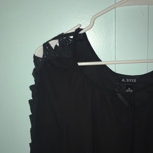 a.byer black detailed top